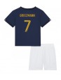 Francie Antoine Griezmann #7 Domácí dres pro děti MS 2022 Krátký Rukáv (+ trenýrky)